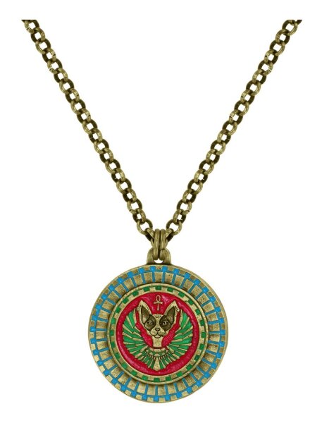 Konplott - Medallion - multi, antique brass, necklace pendant, long