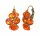 Konplott - Petit Glamour - orange, antique brass, earring eurowire