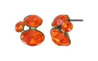 Konplott - Disco Star - orange, antique brass, earring stud