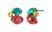 Konplott - Disco Star - multi, antique brass, earring stud