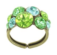 Konplott - Petit Glamour - green, antique brass, ring