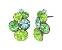 Konplott - Petit Glamour - green, antique brass, earring...