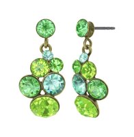 Konplott - Petit Glamour - green, antique brass, earring...