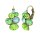 Konplott - Petit Glamour - green, antique brass, earring eurowire