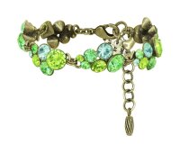 Konplott - Petit Glamour - green, antique brass, bracelet