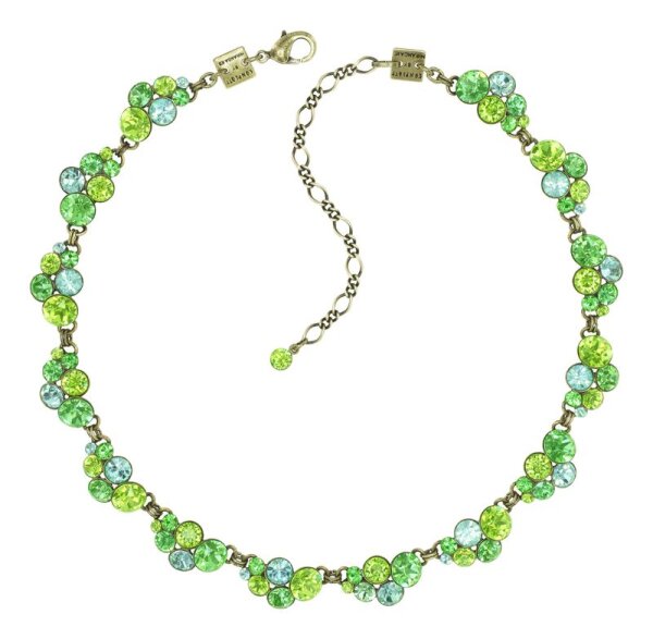 Konplott - Petit Glamour - green, antique brass, necklace