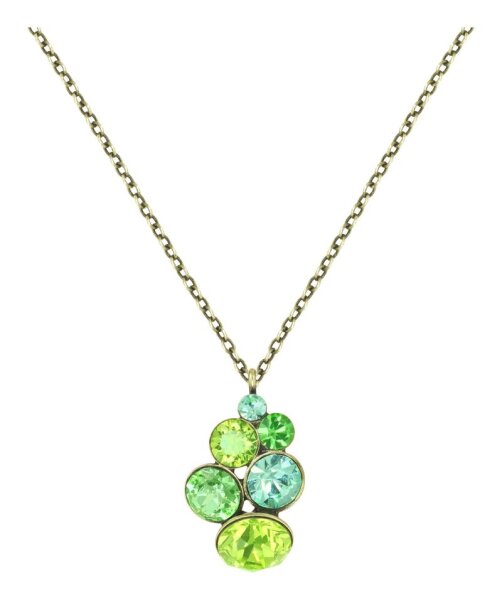 Konplott - Petit Glamour - green, antique brass, necklace pendant