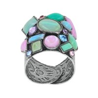 Konplott - Afternoon Bling - Pastel Multi, Antiksilber, Ring