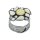 Konplott - Afternoon Bling - Weiß, Antiksilber, Ring