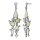 Konplott - Afternoon Bling - white, antique silver, earring stud dangling