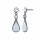 Konplott - Afternoon Bling - white, antique silver, earring stud dangling