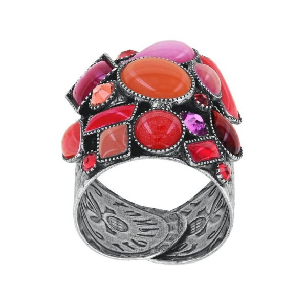 Konplott - Afternoon Bling - Rot, Antiksilber, Ring