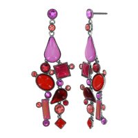 Konplott - Afternoon Bling - red, antique silver, earring...