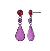 Konplott - Afternoon Bling - red, antique silver, earring...