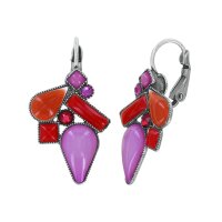 Konplott - Afternoon Bling - red, antique silver, earring...