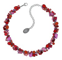 Konplott - Afternoon Bling - red, antique silver, necklace