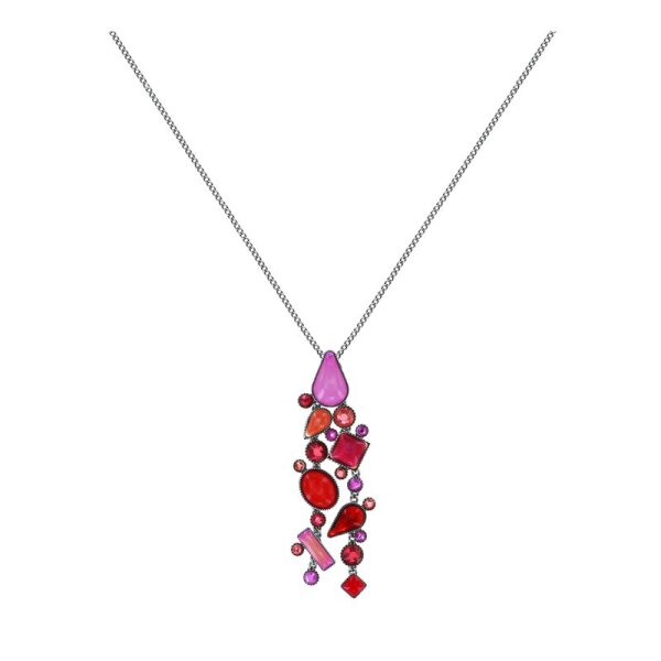 Konplott - Afternoon Bling - red, antique silver, necklace pendant