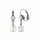 Konplott - Cubes - white/yellow, crystal moonlight, antique silver, earring eurowire dangling