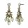Konplott - Love, Shine and Flowers - beige/yellow, Light antique brass, earring stud dangling