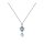 Konplott - Love, Shine and Flowers - blue, Light antique silver, necklace pendant