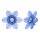 Konplott - Daisy Dance - blue/blue, antique brass, earring clip