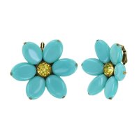 Konplott - Daisy Dance - green, antique brass, earring...