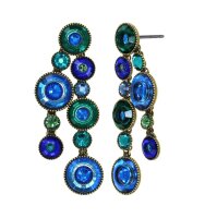 Konplott - Donutissima - blue, antique brass, earring...