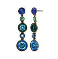 Konplott - Donutissima - blue, antique brass, earring...