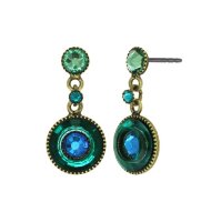 Konplott - Donutissima - blue, antique brass, earring...