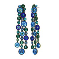 Konplott - Donutissima - blue, antique brass, earring...