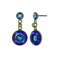 Konplott - Donutissima - blue, antique brass, earring...