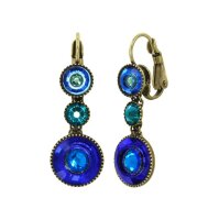 Konplott - Donutissima - blue, antique brass, earring...