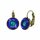 Konplott - Donutissima - blue, antique brass, earring eurowire