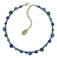 Konplott - Donutissima - blue, antique brass, necklace Y