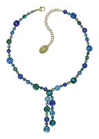 Konplott - Donutissima - blue, antique brass, necklace Y