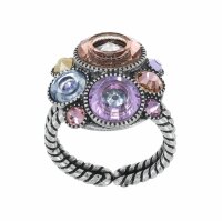 Konplott - Donutissima - pastel multi, antique silver, ring