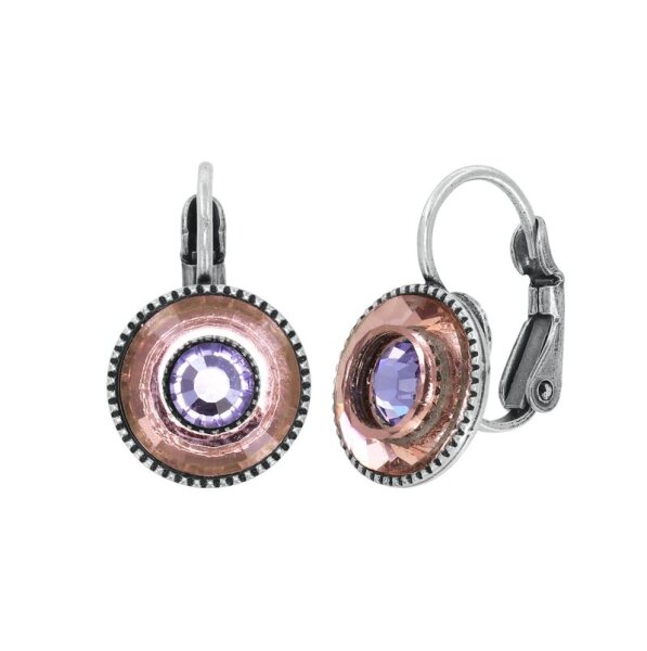 Konplott - Donutissima - pastel multi, antique silver, earring eurowire