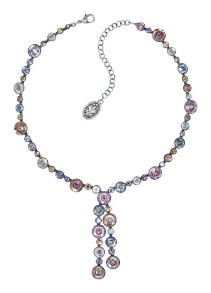 Konplott - Donutissima - pastel multi, antique silver, necklace Y