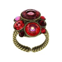 Konplott - Donutissima - red, antique brass, ring