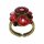Konplott - Donutissima - red, antique brass, ring