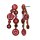 Konplott - Donutissima - red, antique brass, earring stud dangling