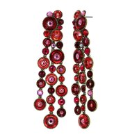 Konplott - Donutissima - red, antique brass, earring stud...