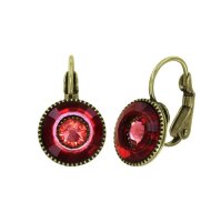 Konplott - Donutissima - red, antique brass, earring...