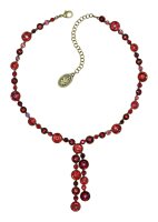 Konplott - Donutissima - red, antique brass, necklace