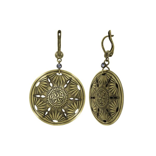 Konplott - Shades of Light - brass, antique brass, earring dangling