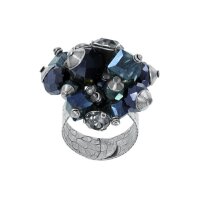 Konplott - Indian Summer - black, antique silver, ring