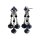 Konplott - Indian Summer - black, antique silver, earring stud dangling