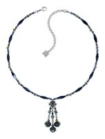 Konplott - Indian Summer - black, antique silver, necklace