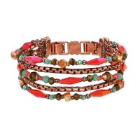 Konplott - Indian Summer - Orange, Antikkupfer, Armband