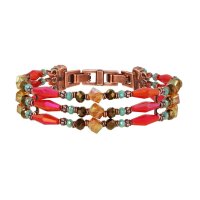 Konplott - Indian Summer - orange, antique copper, bracelet